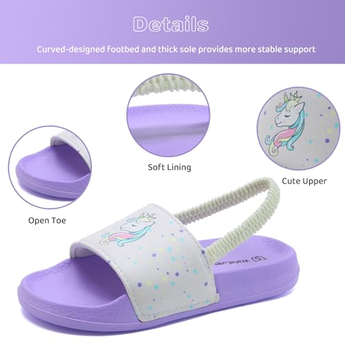 Image of WateLves Toddler Boys Girls Slides Sandals for Swim Beach Kids Water Shoes Casual Summer Slippers