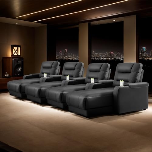Home Theater Power Recliner Sofa with Cup Holders