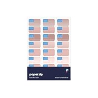 PAPERZIP - USA Flags (American Flag, U.S. Flag) – 48 Stickers for Business, Schools, Celebrations