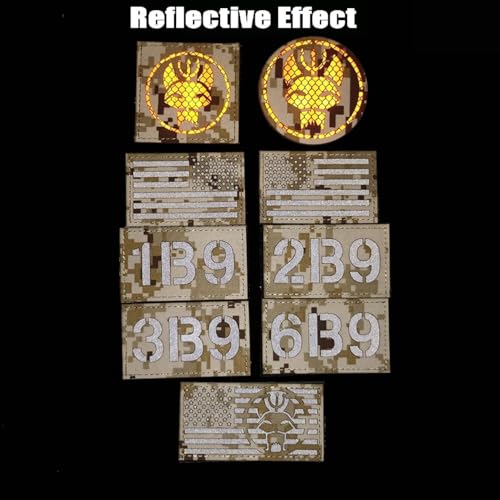 Patch militaire IR réfléchissant tactique nylon pour identification nocturne - 5