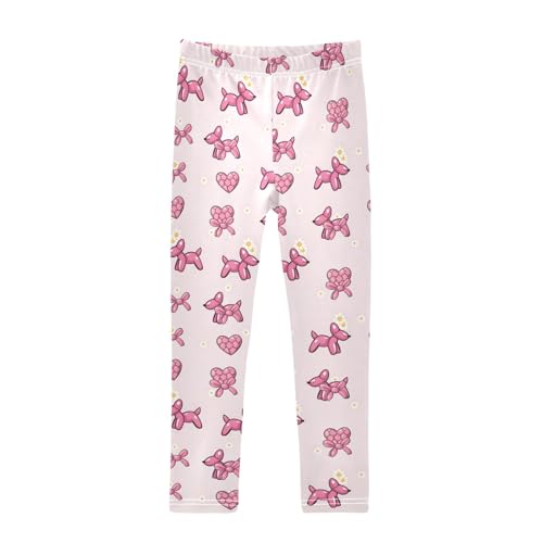 senya Girls Printed Leggings Yoga Pants Balloon Daisy Dog Pattern for Kids in 4t to 10 Years, 4T