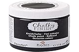Rayher 38867574 Chalky Finish auf Wasser-Basis, Kreide-Farbe für Shabby-Chic-, Vintage- und Landhaus-Stil-Looks, 118 ml, Ebenholz