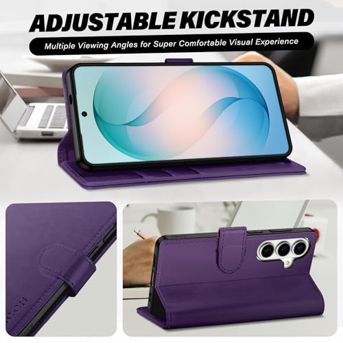 TUCCH Case Wallet for Galaxy S26 (6.3"), RFID Blocking Folio, Deep Purple by TUCCH - Used condition - Image 5