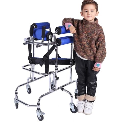 Telaio da passeggio regolabile in alluminio leggero con ruote, supporto portatile per disabili e bambini con paralisi cerebrale