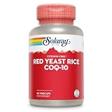 SOLARAY Red Yeast Rice Plus CoQ-10 & No-Flush Niacin Vitamin B-3, Healthy Heart & Cardiovascular Support, Non-Irradiated & Citrinin Free, 60 Day Money Back Guarantee, 90 Servings, 90 VegCaps