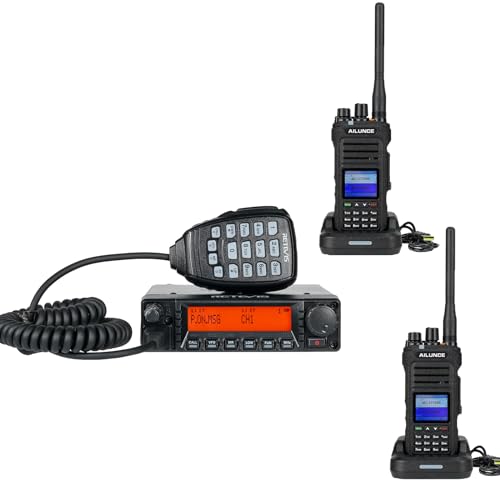 Image of Retevis GMRS Communicate Kit, RA87 GMRS Mobile Radio(1 Pack) with HA1G Waterproof Walkie Talkies, NOAA(2 Pack), Long Range Two Way Radio for Off-Road