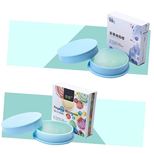 Operitacx 2Pcs Documents Moistener Fingertip Moistener Finger Moistener Sponge Finger Wax Wet Hand Money Counting Wax Wet Hand Wax Counting Money Accessory Bank Accessory No Fuel Moisturizer #TOP2