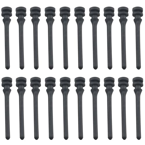 SJZBIN 20PCS 44.5x7.5mm Computer Case Fan Vibration Damping Long Studs Manual Pull Buckle CPU Heat Sink Silicone Replacing Screw Compatible with Open Air Case and Water Cooling Radiators