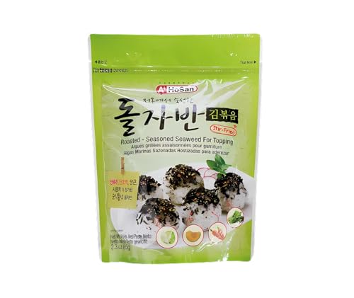 A+ HOSAN Geröstete Algen für Toppings – Stir-Fried Grill Geschmack – OG ASIA – 65g Zip-Beutel