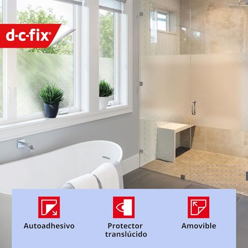 Miniatura 3 de D-C-Fix Vinilo Adhesivo Para Cristales Ventanas Lechoso Autoadhesivo Opaco Translúcido Privacidad Decorativo Para Mampara De Ducha Baño Lámina Pegatina 45 Cm X 2 M