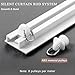 Self Adhesive Wall Sliding Curtain Rail - No Drill, Screws Or Tools - No Damage - 40-600 CM - Adhesive Ceiling Curtain Track(Ceiling-White,60cm/1.96ft)
