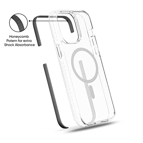 Image of Vaku Luxos Guard MagPro for iPhone 14 Cover Case, 10 Feet Drop Protection, Shockproof, Scratch Resistant, Slim, Thin Compatible with MagSafe iPhone 14 Back Cover - Grey