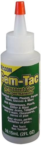 Gem-Tac 59 ml Medium Dries Bottle, Clear, White