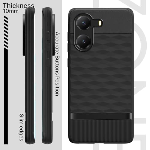 Image of Shockproof Case for Poco X7 Pro 5G | Full Camera Protection | TPU Flexible Back Cover for Poco X7 Pro 5G (Matte Black)