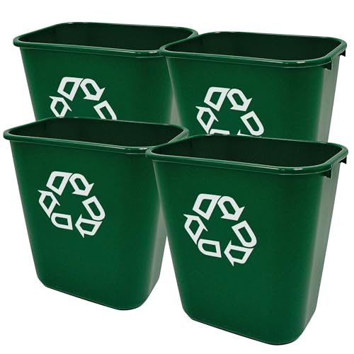 Set de 4 Canecas de Reciclaje Rectangulares 7 gal Plástico
