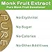 MAYKER 100% Monk Fruit Extract 1.76 OZ, 357 Servings | 25% Mogroside V | No fillers, No Additives | Pure Monkfruit Sweetener | Keto, Sugar Free, Low Carb