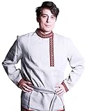 Russian shirt men traditional wear kosovorotka boho shirt