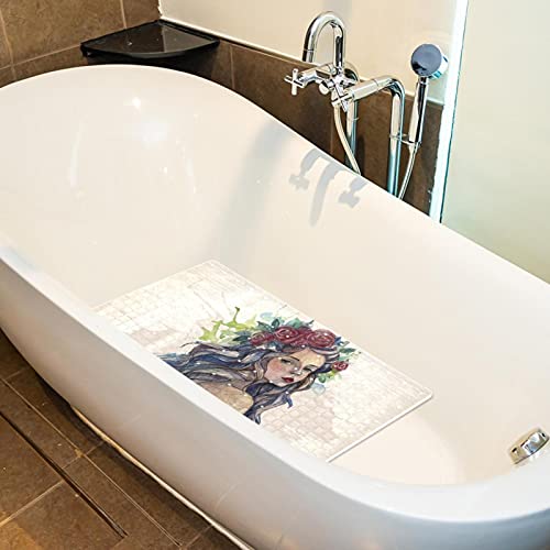 Tapis de baignoire antidérapant avec trous de drainage lavable en machine - 5