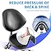 Saddle Chair with Back Support - Adjustable Height with Foot Rest，350 LBS Capacity Ergonomic，360° Swivel Drafting Chair for Salon，Spa，Massage，Tattoo，Facial lash，Home, Dentist Clinic (Black)