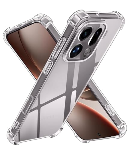 Image of KAPAVER Essential Back Cover Case Compatible with Oppo Find X9 Pro (PC+TPU) (Oppo Find X9 Pro - Clear)
