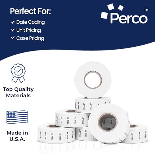Étiquette Perco 1 ligne Labeler Gun SELL BY pack de 4 sleeves