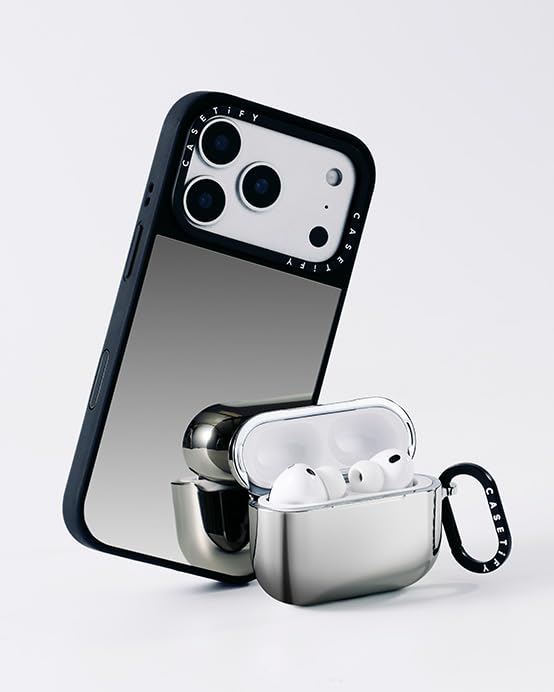 AirPods Pro3本体 ケースティファイケース付き Amazon | CASETiFY ミラー ケース AirPods Pro 3 - シルバー