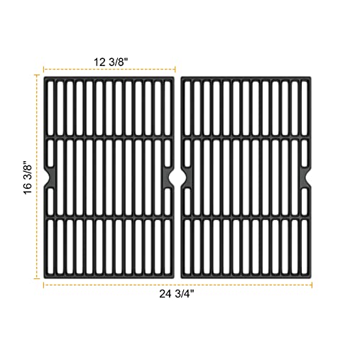 Cooking Grid Grates for Kenmore 4 Burner Grills,Enamel Cast Iron Grate Replacement Parts for Kenmore 146.10016510,146.46365610,146.16142210,146.16198211,2 Pack by Replace parts - Used condition - Image 2