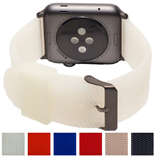 Carterjett Compatible Apple Watch Band 45Mm 44Mm 42Mm Sport Glow In The Dark Silicone Iwatch Bands Replacement Tire Tread Rubber Strap Series 8 7 6 5 4 3 2 1 Fitness, Safety, Fun! 45 44 42 S/M Glow #TOP1