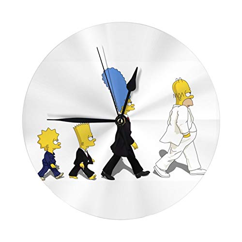 シンプソンズ 掛け時計 壁掛け 時計 おしゃれ 静か 壁掛け時 リッピング 連続秒針 掛時計 寝室用 壁かけ時計 非電波壁かけ時計 自宅 寝室 部屋飾り 大数字 見やすい