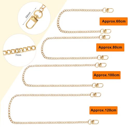 DesertBoy 4 Pieces Gold Bag Chain, Gold Bag Chain Strap 120cm, 100cm, 80cm, 60cm, Handbag Chains - Image 2