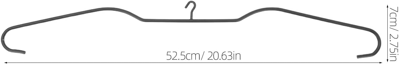 5pcs Clothes Hangers for Jersey Frame Display Case - Thick Iron Wire Clothes Hanger - Metal Wide Shoulder Garment Display for Sweatshirts, T-Shirts
