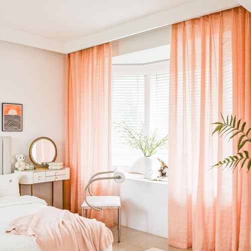 Rideaux de salon en polyester couleur unie x2 pièces 107x147 cm - 2