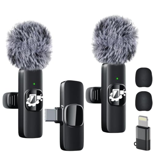 Image of GADGETSWEAR Furry K9 Wireless Lavalier (Model -#1) Microphone, Bluetooth Clip-On Mic for Lightning, iOS & Android, Noise Cancelling, Collar Mic for YouTube, Podcast, Vlogging, Instagram