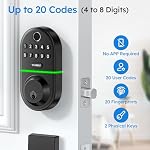 Yamiry Verrouillage de porte à empreinte digitale, Verrouage numérique sans clé pour porte avant, Smart Deadbolt, Installation facile