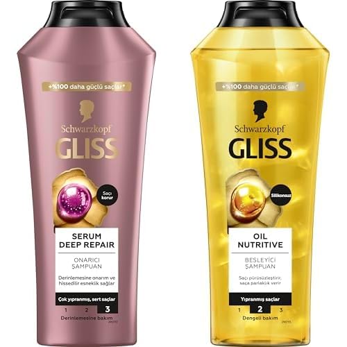 Gliss şampuan seti (Serum Deep Repair ve Oil Nutritive, 2 x 400 ml)