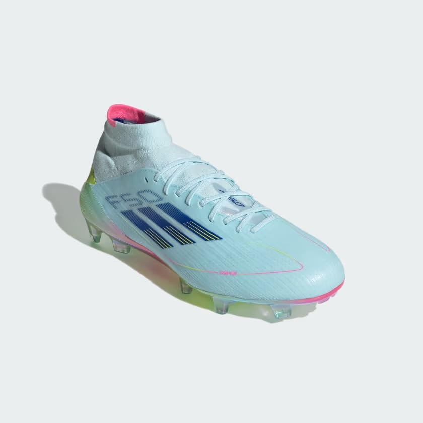 adidas Women's F50 Elite MID-Cut 99 Capsule Firm Ground Cleats, Almost Blue/Semi Lucid Blue/Semi Solar Yellow, US 8 W3