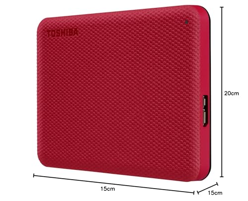 Disque Dur Externe - Toshiba - Canvio Advance - 2 To - Rouge - 6