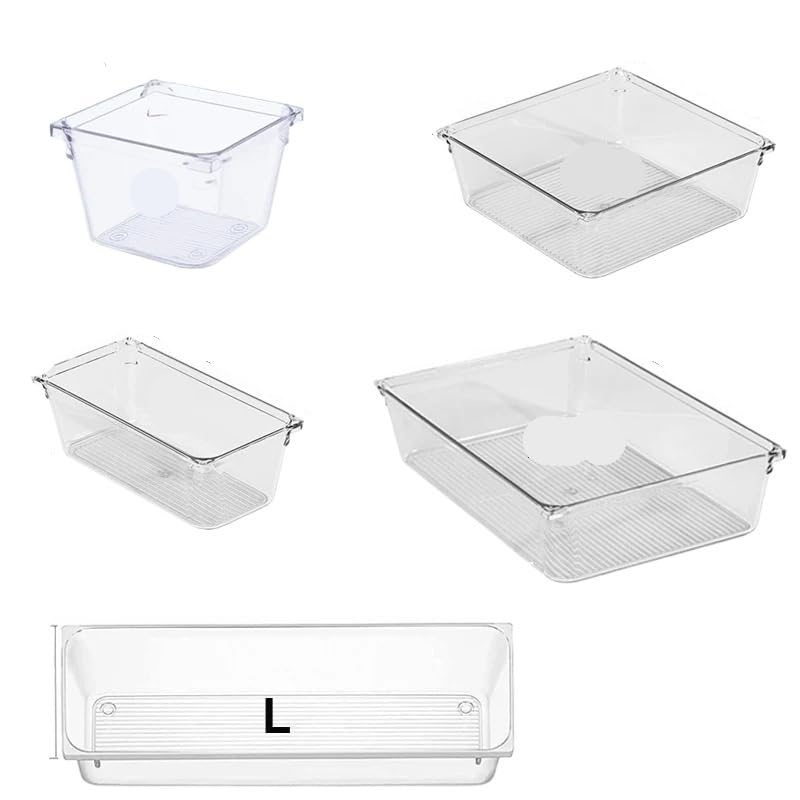 Organizer Armadio Scatole portaoggetti trasparenti for cassetti da scrivania