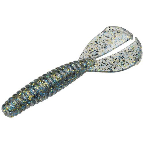 Strike King Rage Menace Grub Fishing Lure, Soft Plastic Double Tail Grub, Crazy Tail Action, 3 1/2-Inches