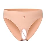 Kutocesy Crossdresser Men’s Hiding Gaff Silicone Vagina Panties for Transgender Crossdress Cosplay Drag Queen Fake Pussy for Men Role Play (Channel Model)