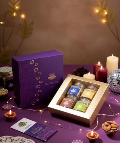 Nature’s Blend Premium Nuts Pack of 4 – Almonds, Cashews, Raisins...