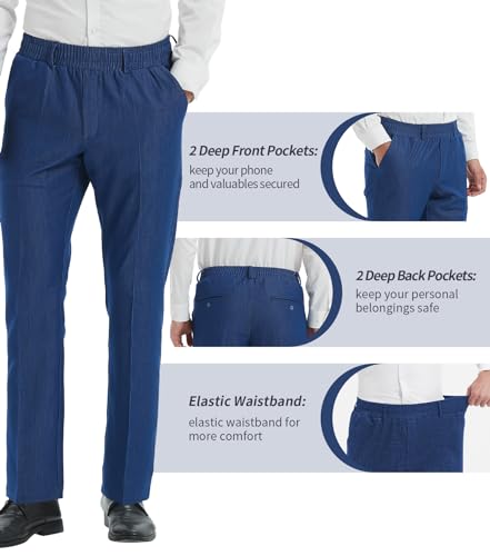 LETAOTAO Mens Elastic Waist Jeans Pants for Seniors Adaptive Mens Pants for Elderly with Zipper Fly4