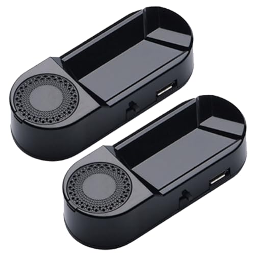 Ujjdwiurgh 2 Luces de Seguridad Falsas para Coche, con Energía Solar, Alarma Simulada, Lámpara Antirrobo Inalámbrica con Función de Ambientador.