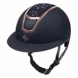 Fair Play Reithelm Quantinum Chic W-V Navy Rosegold Strass S Wide (53-55cm)