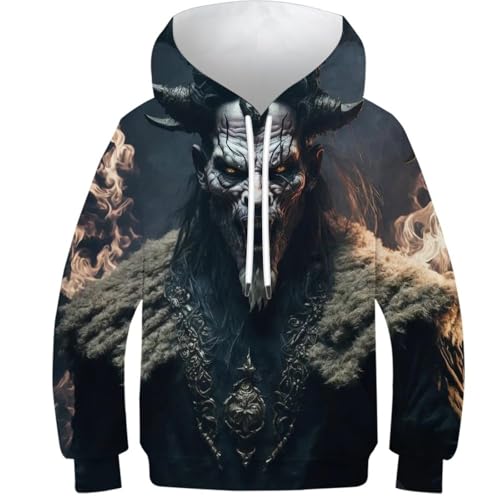 Sweat à capuche enfant Goat Devil8 automne pour garçons et filles