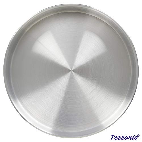 Tezzorio Aluminum Round Cake Pan, 14" X 2" Smooth-Sided Layer Cake Pan, Professional Bakeware #TOP1