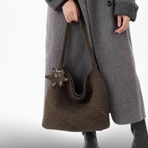Image of Woven Tote Bag for Women, Shoulder Handbags, Beach Hobo, Handwoven Satchel Underarm Bag, Top-Handle Bag With Purses