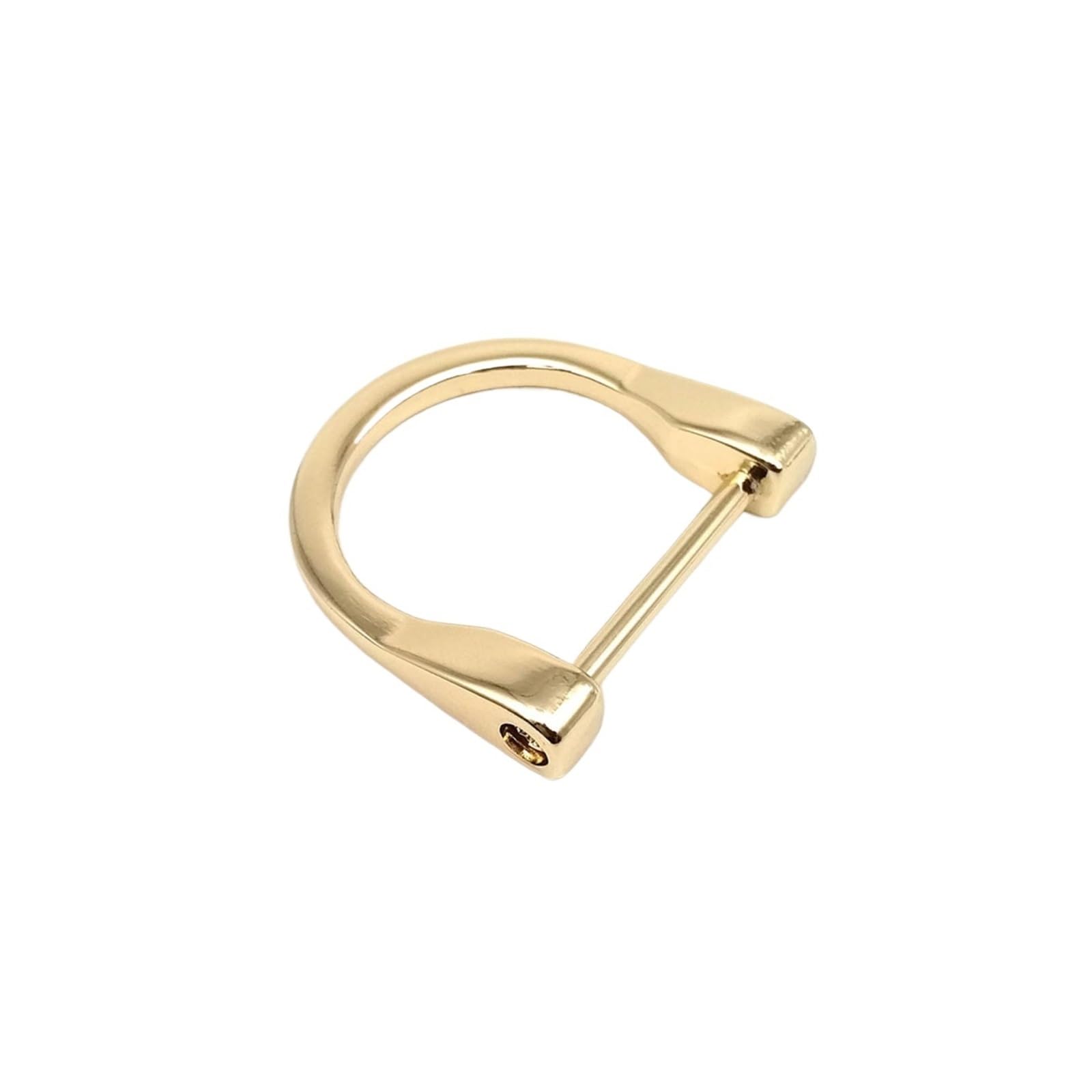 HYQOUKLR Detachable Open Removable Shackle Screw, 5pcs Zinc Alloy Electroplating D Ring Buckle Multicolor Two Sizes(B 25mm Light Golden)