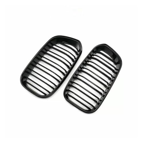 Rejilla delantera para BMW F20 F21 LCI Serie 1 (2015-2017) en negro brillante de 2 listones 5