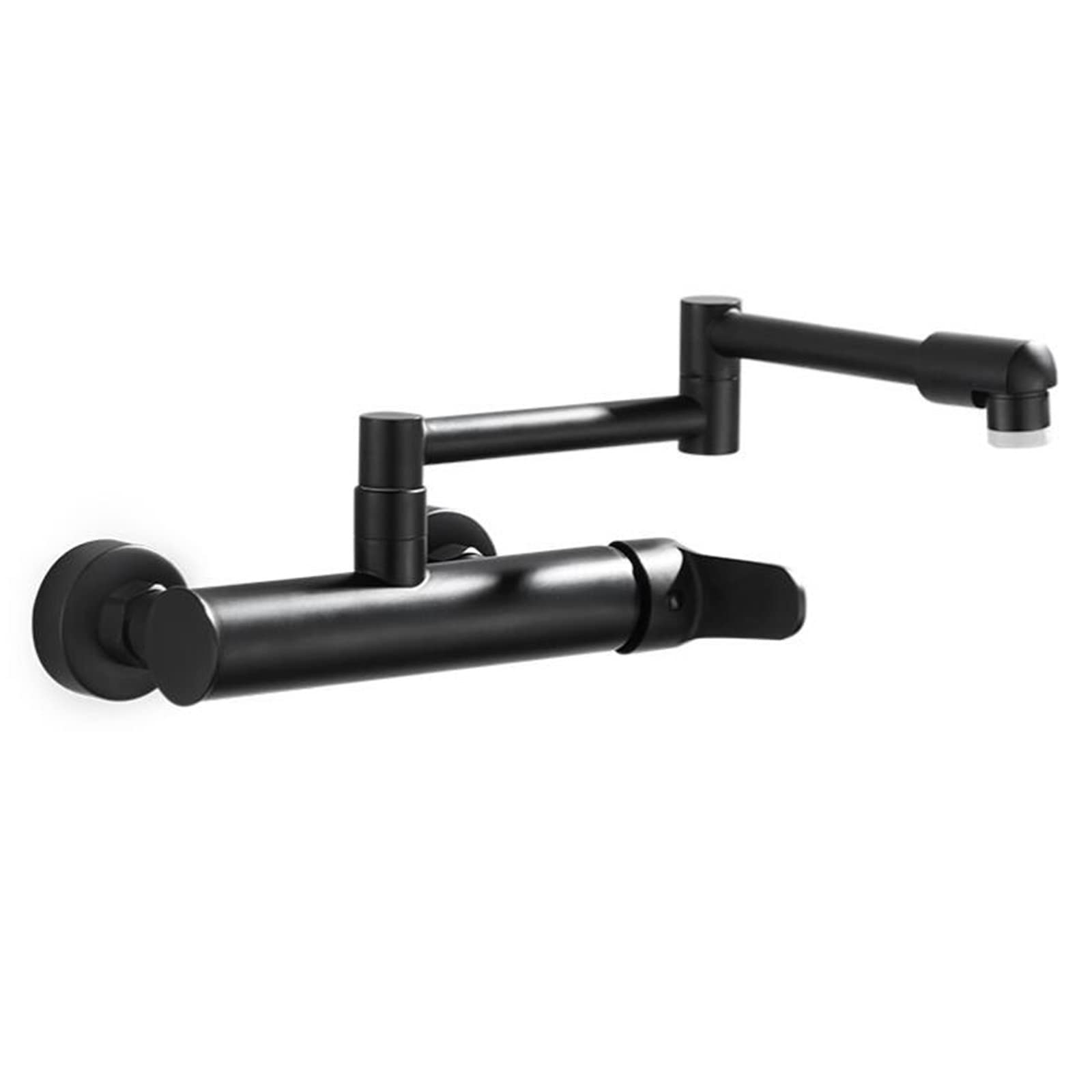 ZYCHSJXA Wall Mounted Kitchen Faucet Retractable Swivel Foldable Hot and Cold Water Sink Black